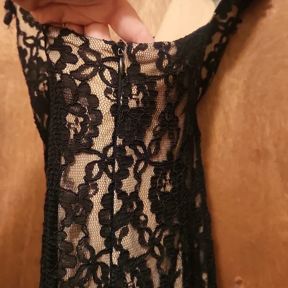 Black Lace Wedding/Formal Gown With Train Size 2 By Designer Suleyman Demirel